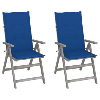 ARDEBO.de - Verstellbare Gartenst?hle 2 Stk. mit Auflagen Massivholz Akazie