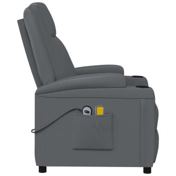 Massagesessel Elektrisch Anthrazit Kunstleder
