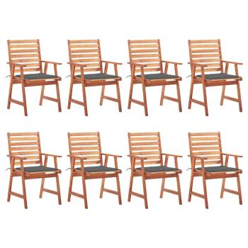 ARDEBO.de - Garten-Essstühle 8 Stk. mit Kissen Massivholz Akazie