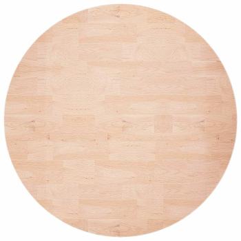 Runde Tischplatte Ø80x1,5 cm Unbehandeltes Massivholz Eiche