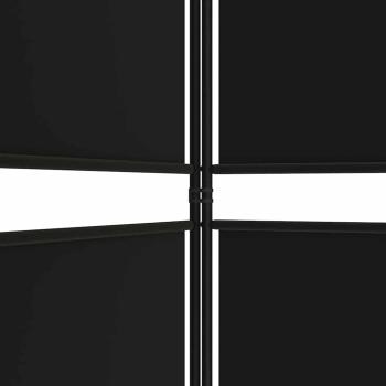 6-tlg. Paravent Schwarz 300x220 cm Stoff