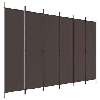 ARDEBO.de - 6-tlg. Paravent Braun 300x200 cm Stoff