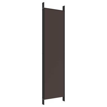 5-tlg. Paravent Braun 250x200 cm Stoff