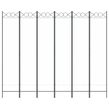 6-tlg. Paravent Weiß 240x200 cm Stoff