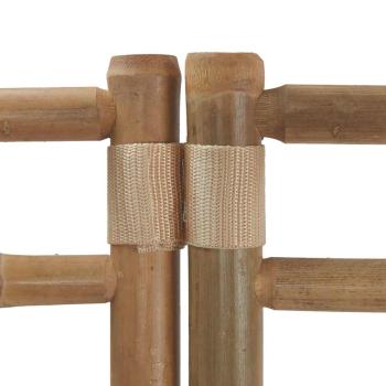 5-tlg. Paravent Faltbar 200 cm Bambus und Canvas