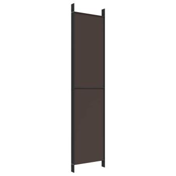5-tlg. Paravent Braun 250x220 cm Stoff