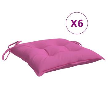 Stuhlkissen 6 Stk. Rosa 50x50x7 cm Oxford-Gewebe
