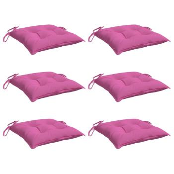Stuhlkissen 6 Stk. Rosa 50x50x7 cm Oxford-Gewebe