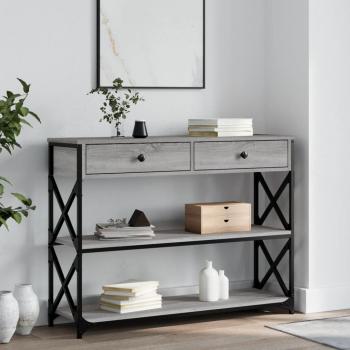 ARDEBO.de - Konsolentisch Grau Sonoma 100x28x75 cm Holzwerkstoff