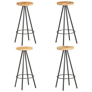 ARDEBO.de - Barhocker 4 Stk. Raues Mangoholz