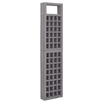 Spalier/Paravent 6-teilig Massivholz Tanne Grau 242,5x180 cm