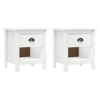 Nachttische 2 Stk. Hill 46x35x49,5 cm Massivholz Kiefer