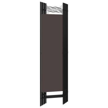6-tlg. Raumteiler Braun 240 x 180 cm