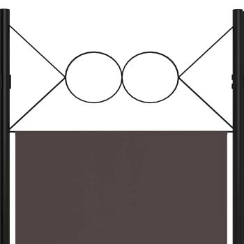 6-tlg. Raumteiler Braun 240 x 180 cm