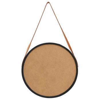 Wandspiegel mit Gürtel 50 cm Schwarz