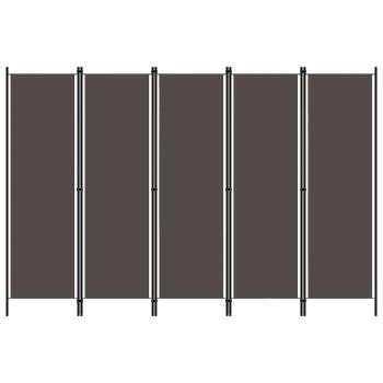ARDEBO.de - 5-tlg. Raumteiler Anthrazit 250x180 cm