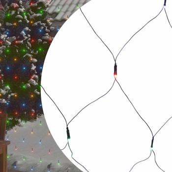 ARDEBO.de - Weihnachts-Lichternetz Mehrfarbig 3x3 m 306 LEDs Indoor Outdoor