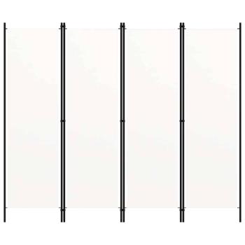 4-tlg. Raumteiler Weiß 200x180 cm