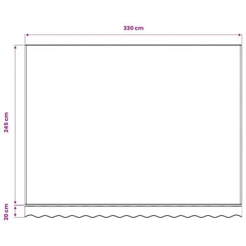 Ersatzstoff für Markise Grau 350x250 cm Polyester
