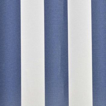 Ersatzstoff für Markise Blau und Weiß 450x300 cm Polyester
