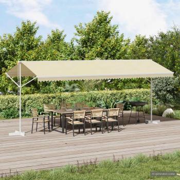 ARDEBO.de - Freistehende Markise 600x300 cm Creme