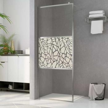 ARDEBO.de - Duschwand f?r Begehbare Dusche ESG-Glas Steindesign 100x195 cm
