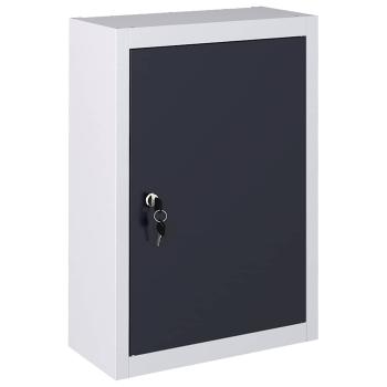 ARDEBO.de - Wand-Werkzeugschrank Industriedesign Metall Grau und Schwarz