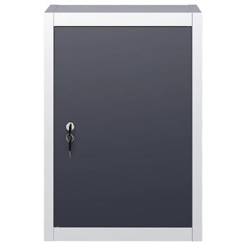 Wand-Werkzeugschrank Industriedesign Metall Grau und Schwarz