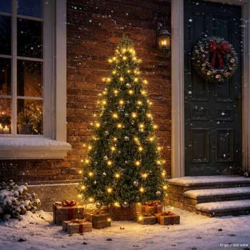 Weihnachtsbaum-Lichternetz mit 150 LEDs 150 cm