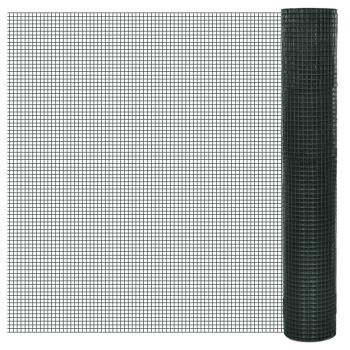 ARDEBO.de - Drahtzaun für Hühner Verzinkt mit PVC-Beschichtung 25x1 m Grün