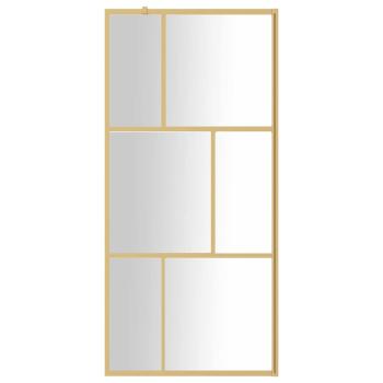 Duschwand f?r Begehbare Dusche mit ESG Klarglas Golden 80x195cm