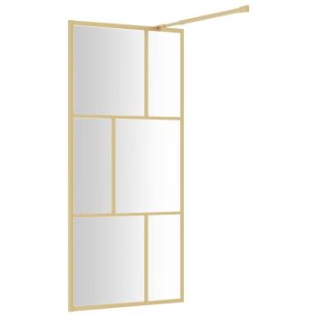 Duschwand f?r Begehbare Dusche mit ESG Klarglas Golden 80x195cm