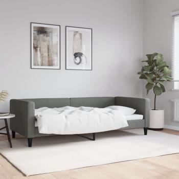 ARDEBO.de - Tagesbett Dunkelgrau 90x200 cm Stoff