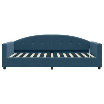 Tagesbett Blau 100x200 cm Samt