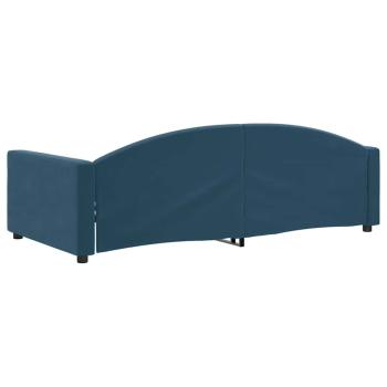Tagesbett Blau 100x200 cm Samt