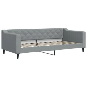 Tagesbett Hellgrau 90x200 cm Stoff
