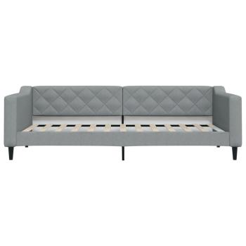Tagesbett Hellgrau 90x200 cm Stoff