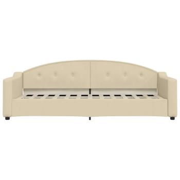 Tagesbett Creme 80x200 cm Stoff
