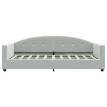 Tagesbett Hellgrau 90x190 cm Samt