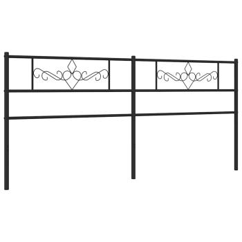 Ersatz-Kopfteil Metall Schwarz 200 cm