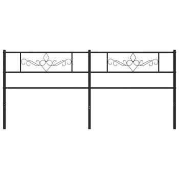 Ersatz-Kopfteil Metall Schwarz 200 cm