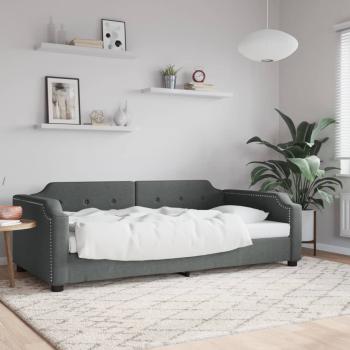 ARDEBO.de - Tagesbett Dunkelgrau 90x200 cm Stoff