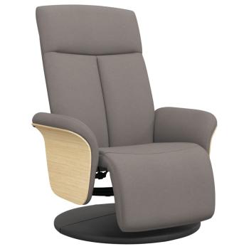 Relaxsessel mit Fußteil Taupe Stoff