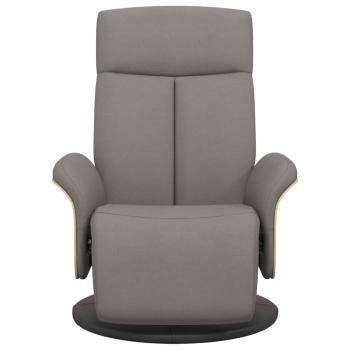 Relaxsessel mit Fußteil Taupe Stoff