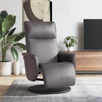 ARDEBO.de - Relaxsessel mit Fu?teil Grau Kunstleder