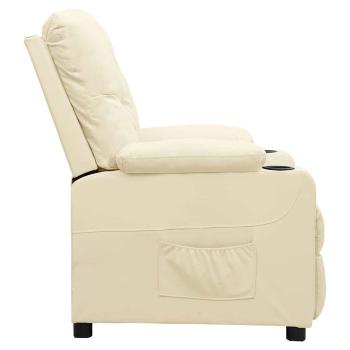 Relaxsessel Creme Kunstleder