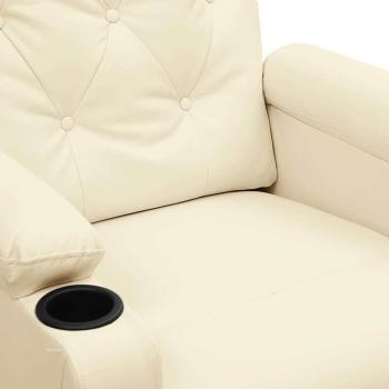 Relaxsessel Creme Kunstleder