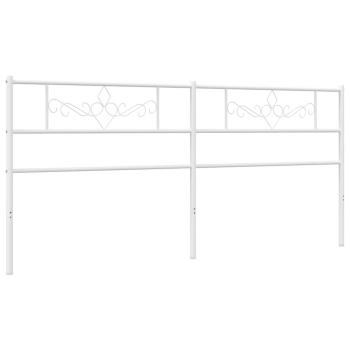 Ersatz-Kopfteil Metall Weiß 193 cm
