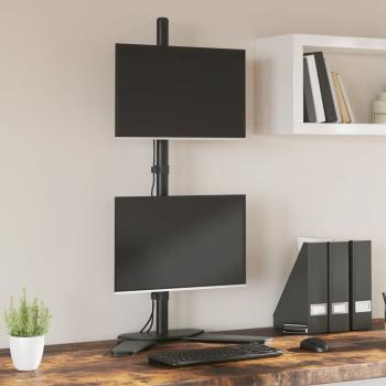 ARDEBO.de - Tischhalterung f?r 2 Monitore Schwarz Stahl VESA 75/100 mm