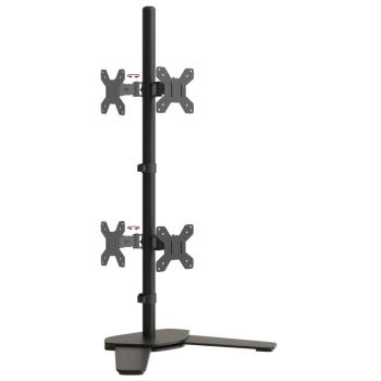 Tischhalterung f?r 2 Monitore Schwarz Stahl VESA 75/100 mm